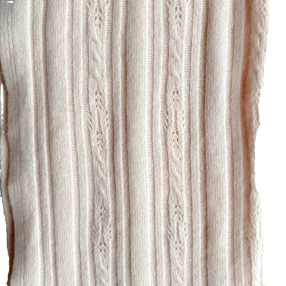 Vintage Jeanne Pierre Blush Pink Lambswool Angora Blend Large Long Scarf - Picture 7 of 11